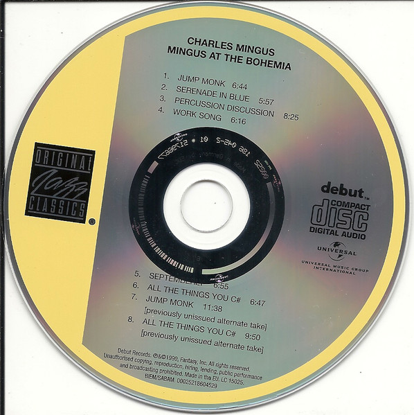 Charles Mingus - Mingus At The Bohemia | Original Jazz Classics (0025218604529) - 3