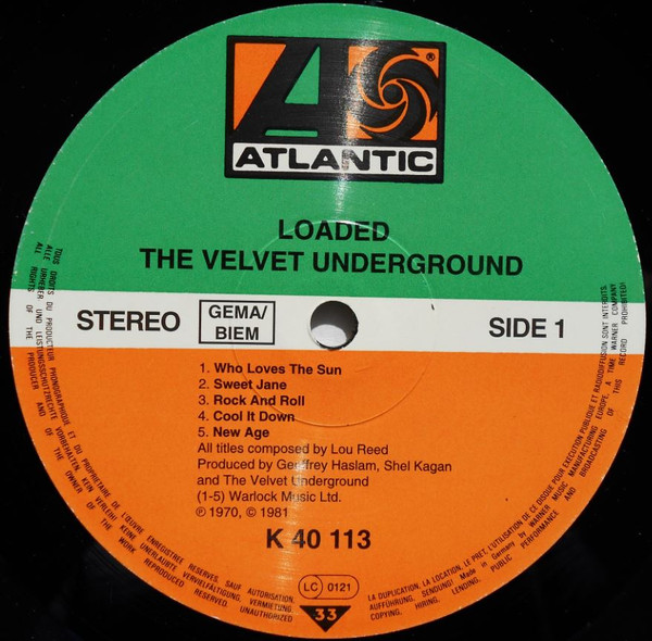 The Velvet Underground - Loaded | Atlantic (K40113) - 3