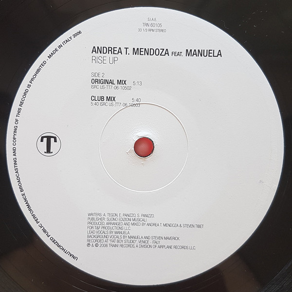 Andrea T. Mendoza Feat. Manuela - Rise Up | Train! Records (TRN 60105) - 3