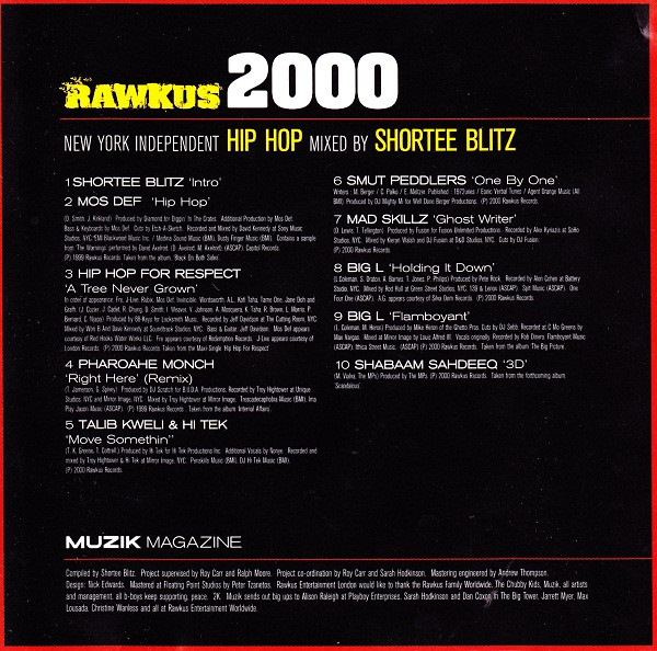 Shortee Blitz - Rawkus 2000 - New York Independent Hip Hop | Muzik Magazine (MUZIKMAG65 / OCT00) - 2