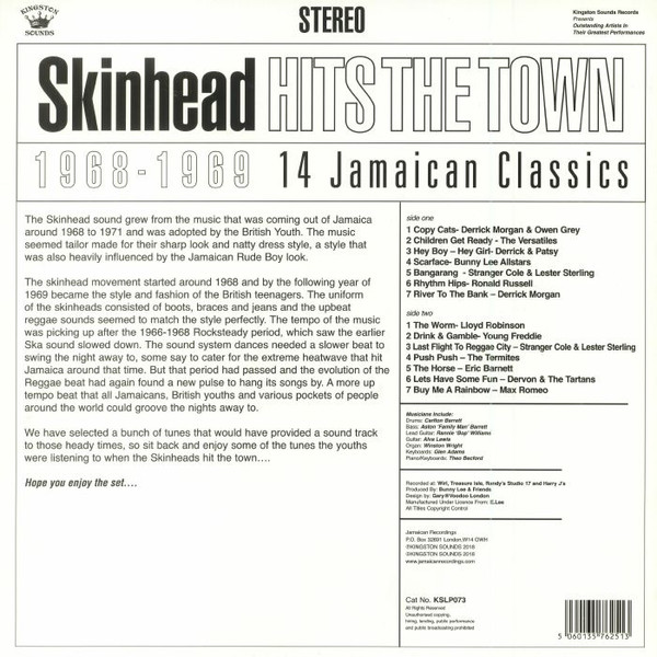 Various - Skinhead Hits The Town 1968-1969 | Kingston Sounds (KSLP073) - 2 Various - Skinhead Hits The Town 1968-1969 | Kingston Sounds (KSLP073) - 2