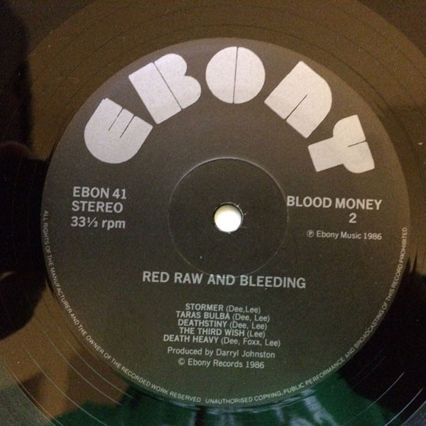 Blood Money - Red Raw And Bleeding! | Ebony Records (EBON 41) - 3 Blood Money - Red Raw And Bleeding! | Ebony Records (EBON 41) - 3