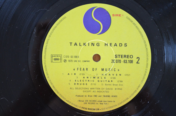 Talking Heads - Fear Of Music | Sire (2C 070 63108) - 4 Talking Heads - Fear Of Music | Sire (2C 070 63108) - 4