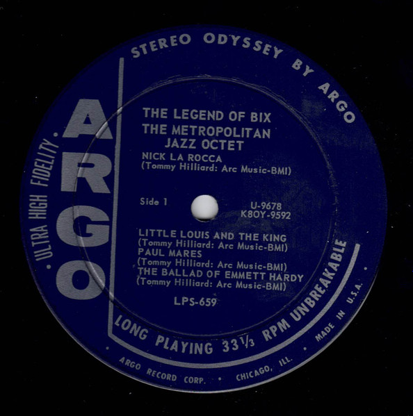 The Metropolitan Jazz Octet - The Legend Of Bix [Vinyl] | Argo (LPS-659) - 3