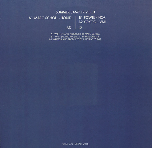 Various - Summer Sampler Vol.3 | All Day I Dream (ADIDSUM001-3) - main Various - Summer Sampler Vol.3 | All Day I Dream (ADIDSUM001-3) - main