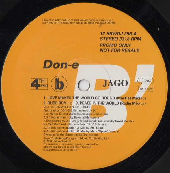 Don-e - Peace In The World | 4th & Broadway (12 BRWDJ 256) - 4 Don-e - Peace In The World | 4th & Broadway (12 BRWDJ 256) - 4