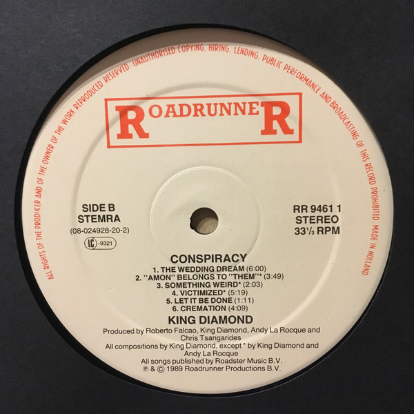 King Diamond - Conspiracy | Roadrunner Records (RR 9461-1) - 4