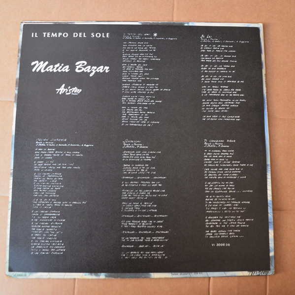 Matia Bazar - Il Tempo Del Sole | VDC (VI-3006DB) - 3