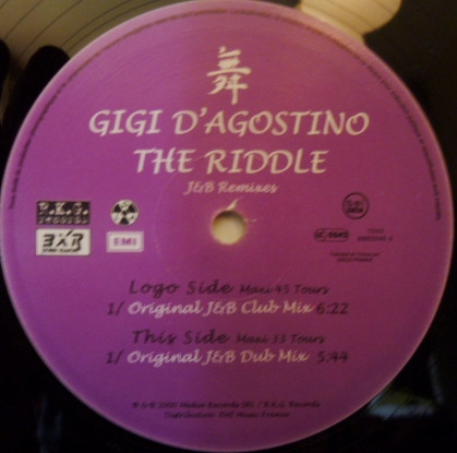 Gigi D'Agostino - The Riddle (J&B Remixes) | EMI (7243 8883246 5) - 4 Gigi D'Agostino - The Riddle (J&B Remixes) | EMI (7243 8883246 5) - 4