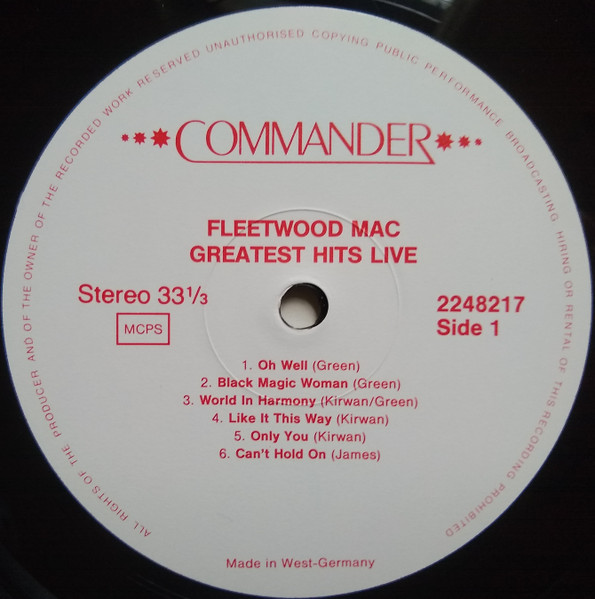 Fleetwood Mac - Greatest Hits Live | Commander (2448217) - 3 Fleetwood Mac - Greatest Hits Live | Commander (2448217) - 3