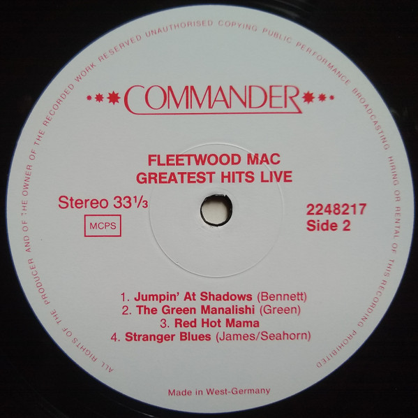 Fleetwood Mac - Greatest Hits Live | Commander (2448217) - 4 Fleetwood Mac - Greatest Hits Live | Commander (2448217) - 4