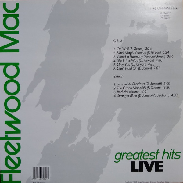 Fleetwood Mac - Greatest Hits Live | Commander (2448217) - 2 Fleetwood Mac - Greatest Hits Live | Commander (2448217) - 2