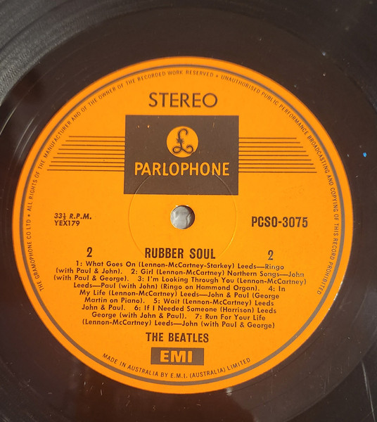 The Beatles - Rubber Soul | Parlophone (PCSO3075) - 4 The Beatles - Rubber Soul | Parlophone (PCSO3075) - 4