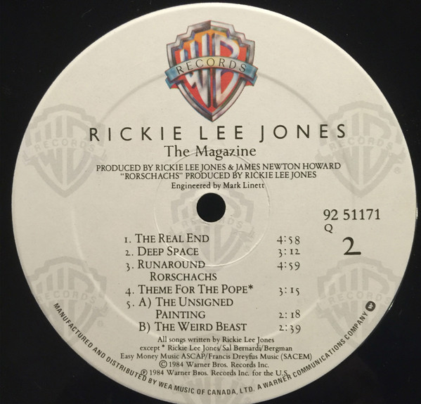 Rickie Lee Jones - The Magazine | Warner Bros. Records (92 51171) - 4 Rickie Lee Jones - The Magazine | Warner Bros. Records (92 51171) - 4