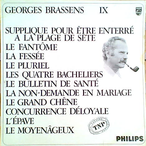 Georges Brassens - IX | Philips (P 77.854 L) - main