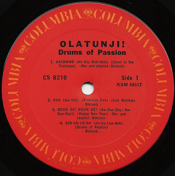 Babatunde Olatunji - Drums Of Passion | Columbia (CS 8210) - 3 Babatunde Olatunji - Drums Of Passion | Columbia (CS 8210) - 3