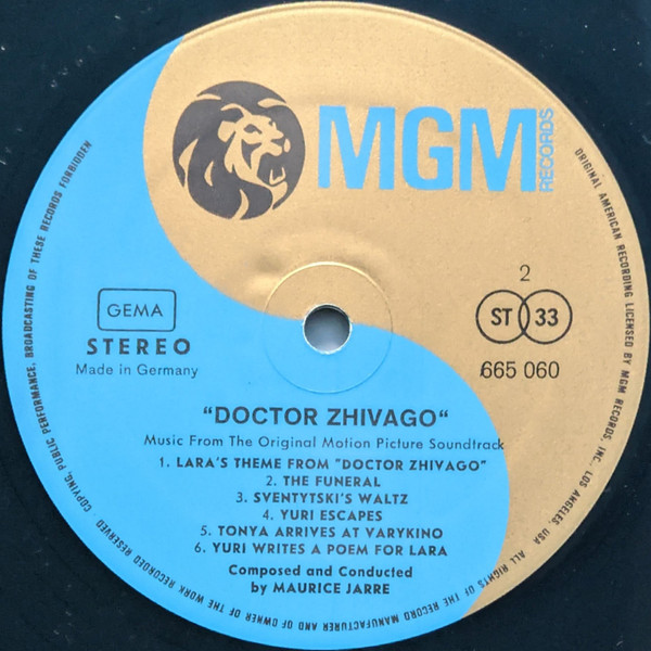 Maurice Jarre - Doctor Schiwago - The Original Soundtrack Album | MGM Records (665 060) - 2