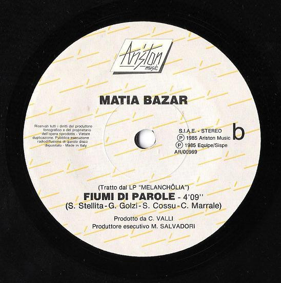 Matia Bazar - Ti Sento | Ariston Music (AR/00969) - 4 Matia Bazar - Ti Sento | Ariston Music (AR/00969) - 4