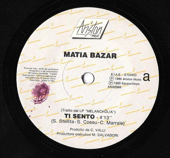 Matia Bazar - Ti Sento | Ariston Music (AR/00969) - 3 Matia Bazar - Ti Sento | Ariston Music (AR/00969) - 3