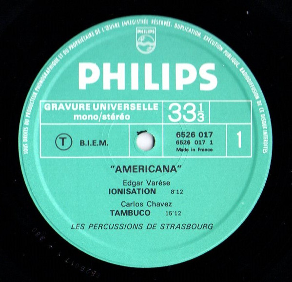 Les Percussions De Strasbourg - Americana | Philips (6526 017) - 3 Les Percussions De Strasbourg - Americana | Philips (6526 017) - 3