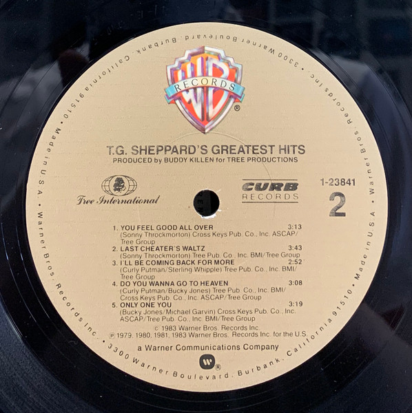 T.G. Sheppard - T.G. Sheppard's Greatest Hits | Curb Records/Tree International (1-23841) - 4