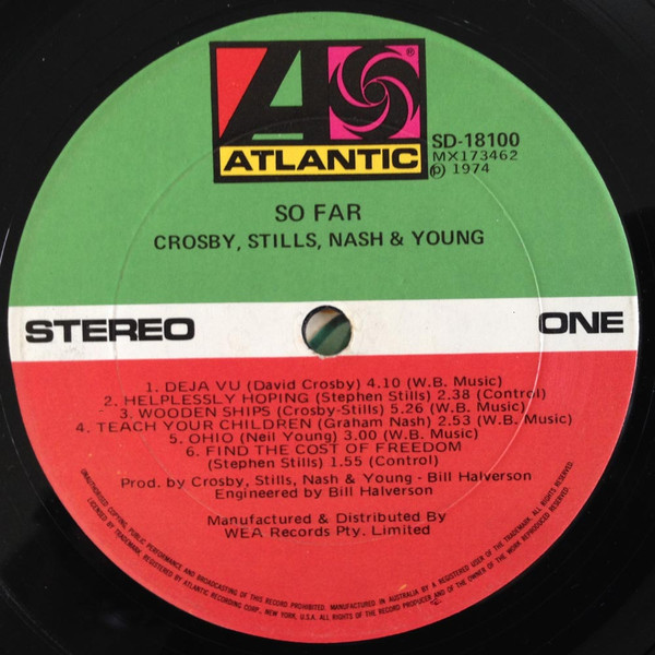 Crosby, Stills, Nash & Young - So Far | Atlantic (SD-18100) - 3 Crosby, Stills, Nash & Young - So Far | Atlantic (SD-18100) - 3