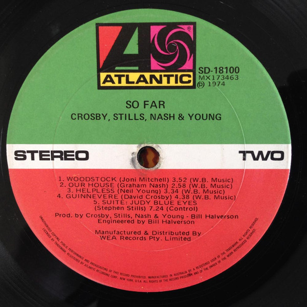 Crosby, Stills, Nash & Young - So Far | Atlantic (SD-18100) - 4 Crosby, Stills, Nash & Young - So Far | Atlantic (SD-18100) - 4