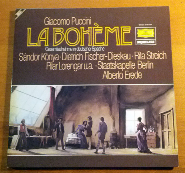 Giacomo Puccini - La Bohème - Gesamtaufnahme In Deutscher Sprache | Deutsche Grammophon (2726 059) - main