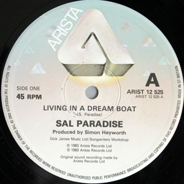 Sal Paradise - Living In A Dream Boat | Arista (ARIST 12525) - 3