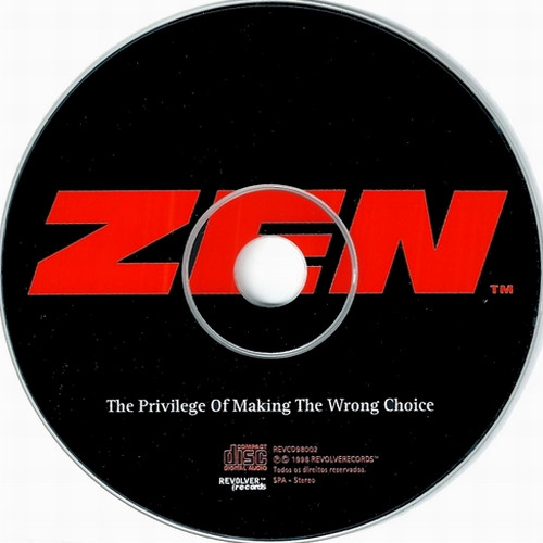 ZEN - The Privilege Of Making The Wrong Choice | Revolver Records (REVCD98002) - 3