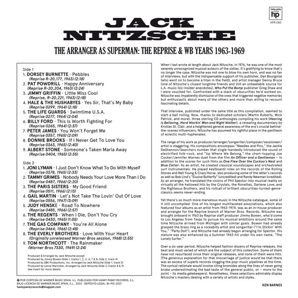Jack Nitzsche - The Arranger As Superman: The Reprise & WB Years 1963-1969 | Hanky Panky Records (HPR-060) - 2 Jack Nitzsche - The Arranger As Superman: The Reprise & WB Years 1963-1969 | Hanky Panky Records (HPR-060) - 2