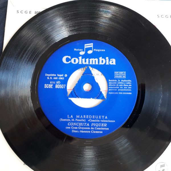 Conchita Piquer Con Gran Orquesta De Conciertos · Director Indalecio Cisneros - Mantoncito De Manila / La Maredeueta | Columbia (SCGE 80507) - 4