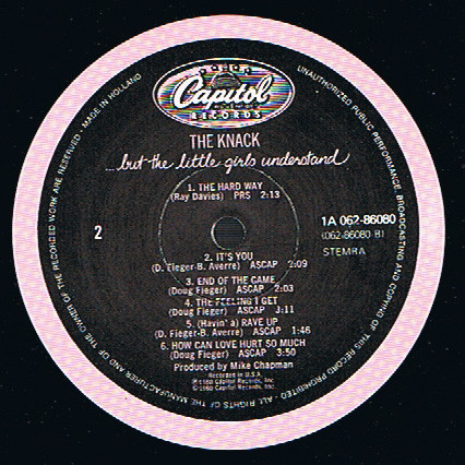 The Knack - ...But The Little Girls Understand | Capitol Records (1A 062-86080) - 4 The Knack - ...But The Little Girls Understand | Capitol Records (1A 062-86080) - 4