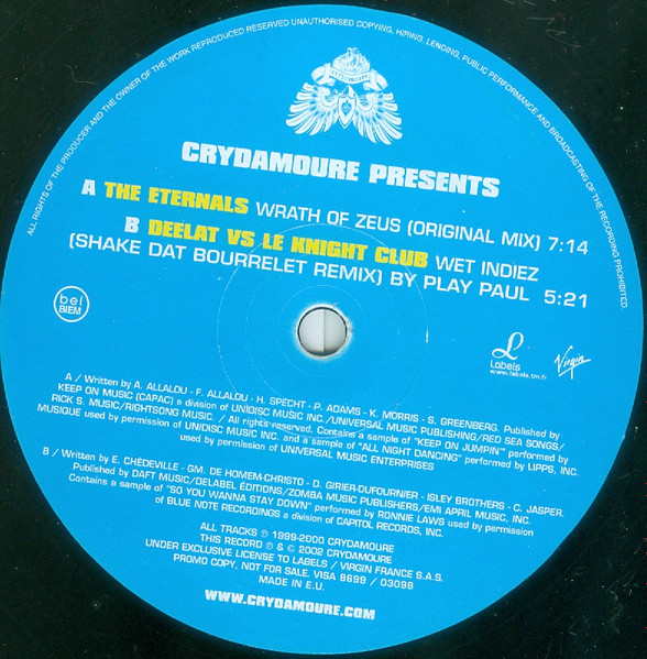 The Eternals / Deelat vs. Le Knight Club - Wrath Of Zeus / Wet Indiez (Play Paul Remix) | Labels (VISA 8699) - 2