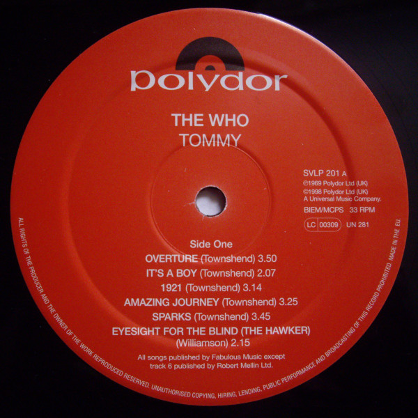 The Who - Tommy | Simply Vinyl (SVLP 201) - 4 The Who - Tommy | Simply Vinyl (SVLP 201) - 4