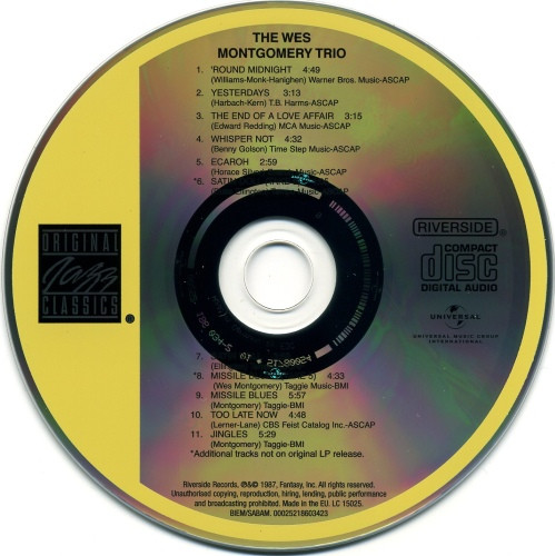 The Wes Montgomery Trio - A Dynamic New Sound: Guitar/Organ/Drums | Original Jazz Classics (00025218603423) - 3