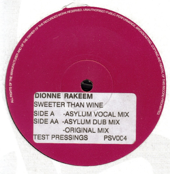 Dionne Rakeem - Sweeter Than Wine | Pure Silk Records (PSV004) - main
