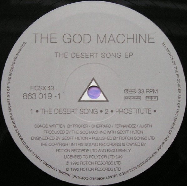 The God Machine - The Desert Song EP | Fiction Records (FICSX 43) - 3