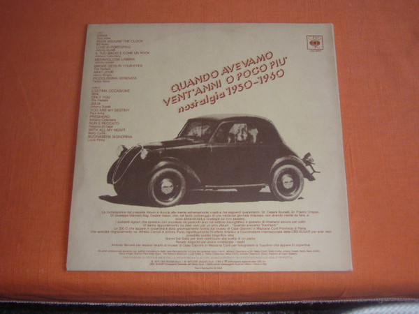 Various - Quando Avevamo Vent'anni O Poco Piu'-Nostalgia 1950-1960 | CBS (69116) - 2 Various - Quando Avevamo Vent'anni O Poco Piu'-Nostalgia 1950-1960 | CBS (69116) - 2