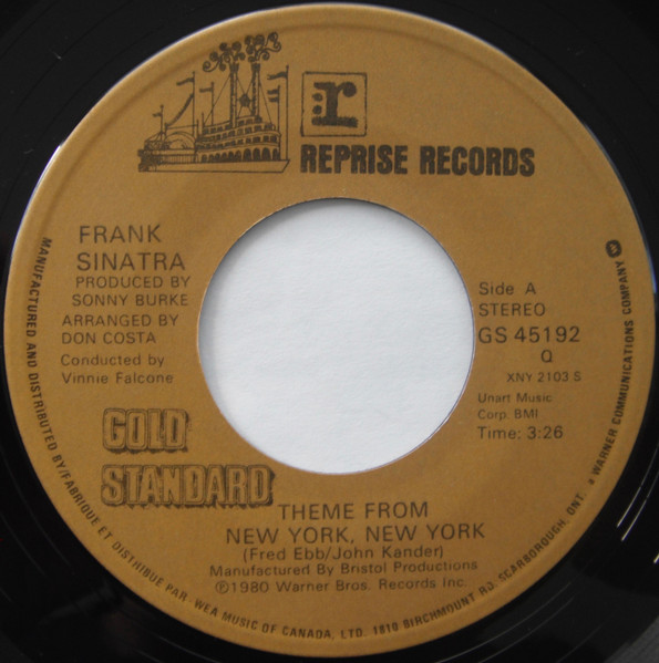Frank Sinatra - Theme From New York, New York (7") [Vinyl] | Reprise Records (GS 45192)