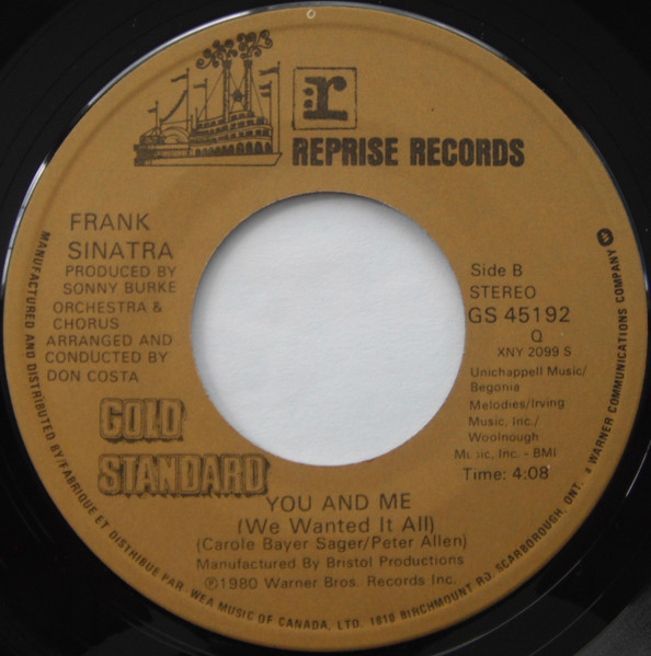 Frank Sinatra - Theme From New York, New York (7") [Vinyl] | Reprise Records (GS 45192) - 2