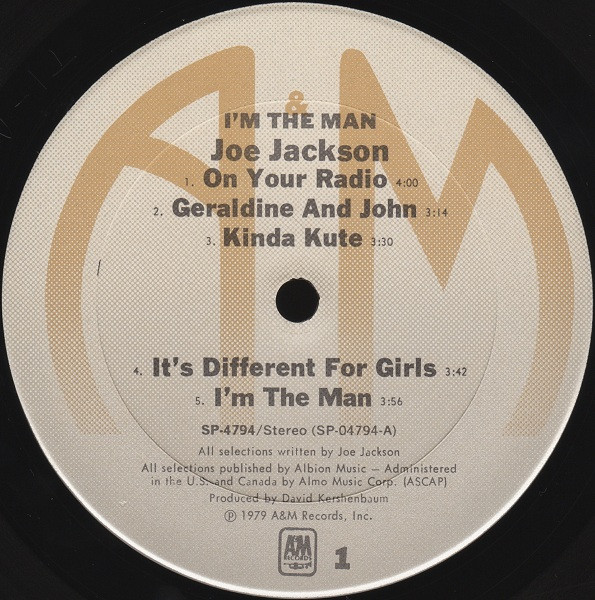 Joe Jackson - I'm The Man | A&M Records (SP-4794) - 3