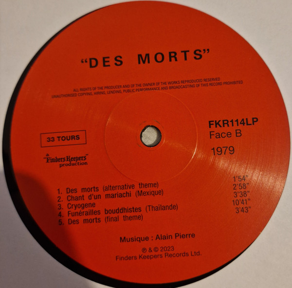 Alain Pierre - Des Morts (Of The Dead) | Finders Keepers Records (FKR114LP) - 3