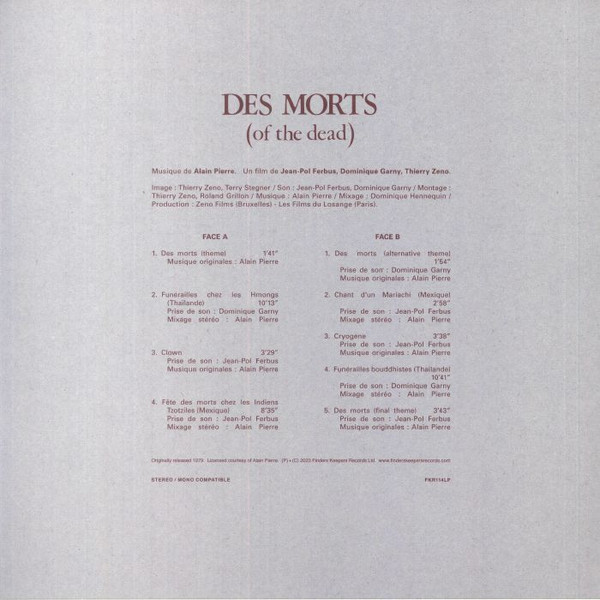 Alain Pierre - Des Morts (Of The Dead) | Finders Keepers Records (FKR114LP) - 2