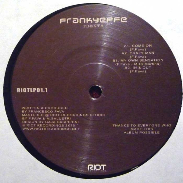 Frankyeffe - Trenta Part 1 | Riot Recordings (RIOTLP01.1) - main