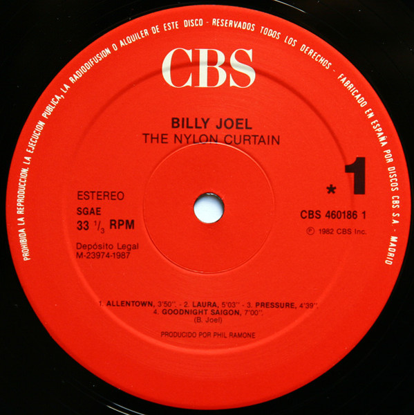 Billy Joel - The Nylon Curtain | CBS (CBS 460186 1) - 3