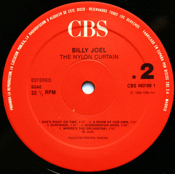 Billy Joel - The Nylon Curtain | CBS (CBS 460186 1) - 4