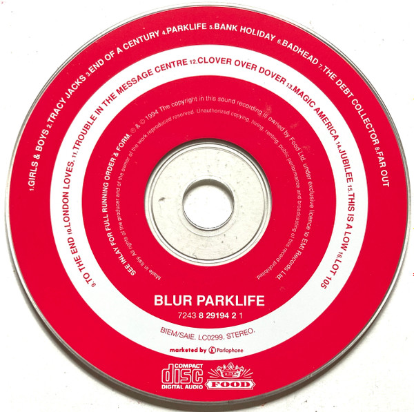 Blur - Parklife | Food (FOODCD 10) - 3