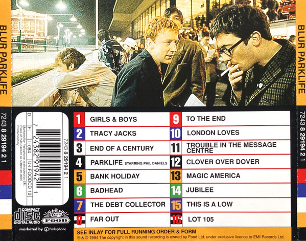 Blur - Parklife | Food (FOODCD 10) - 2