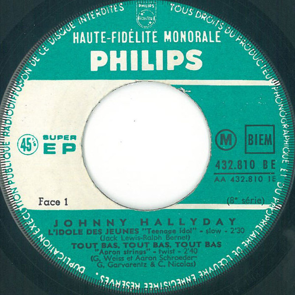 Johnny Hallyday - L'idole Des Jeunes | Philips (432.810 BE) - 3
